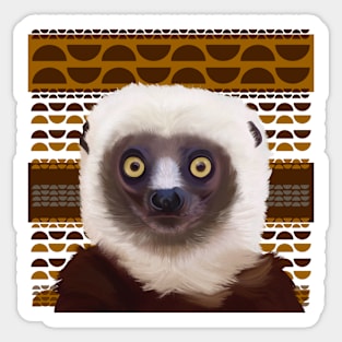 Sifaka Lemur Sticker